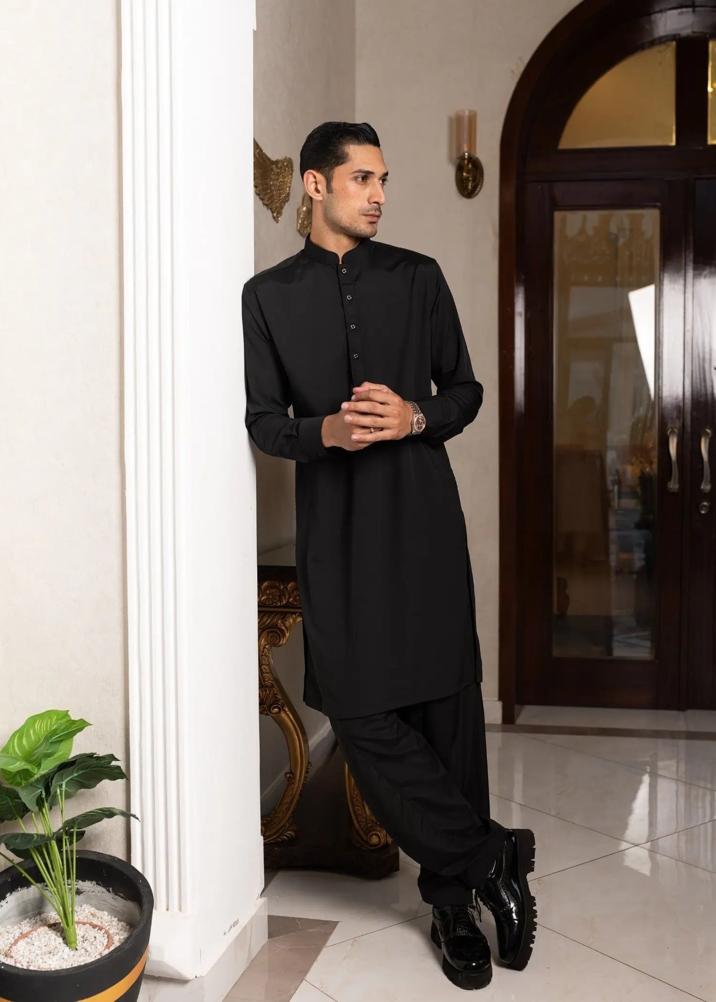 Jet Black by Libas-e-Yousaf's – Unstiched Men's Wash & Wear