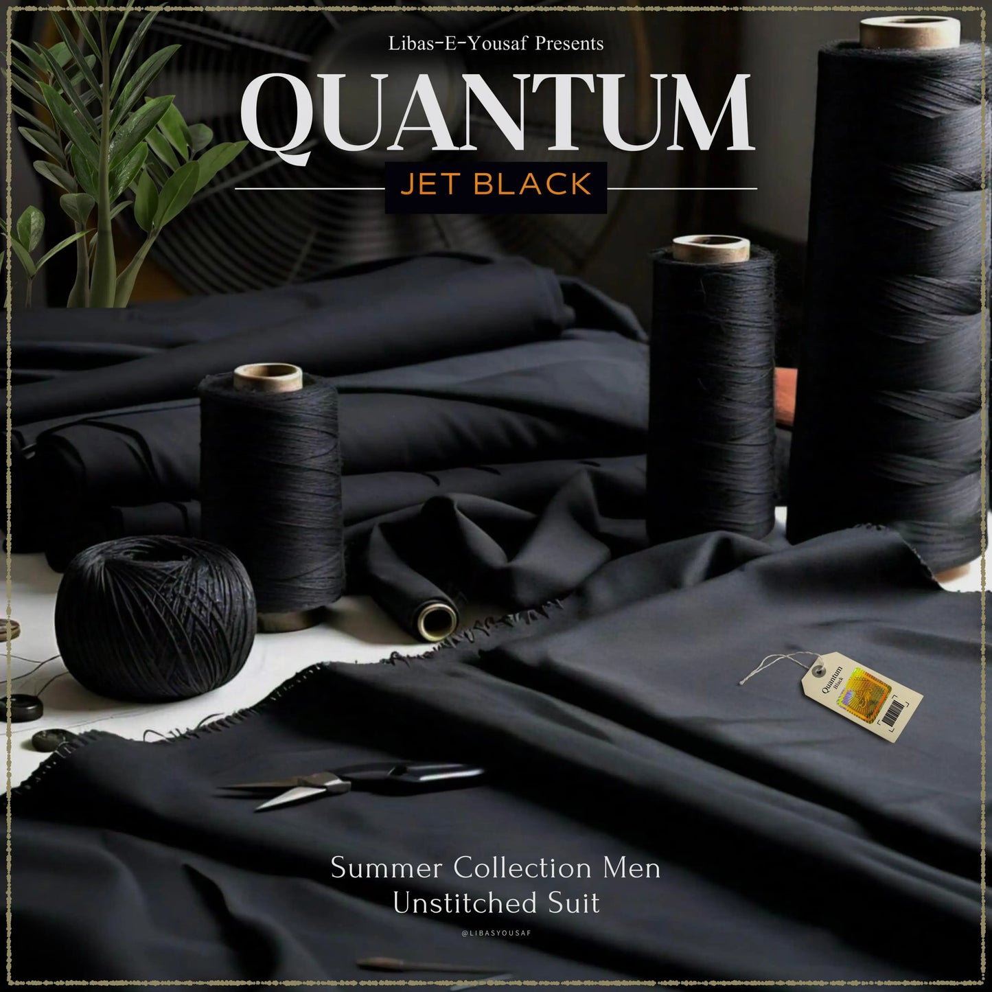 Jet Black by Libas-e-Yousaf's – Unstiched Men's Wash & Wear