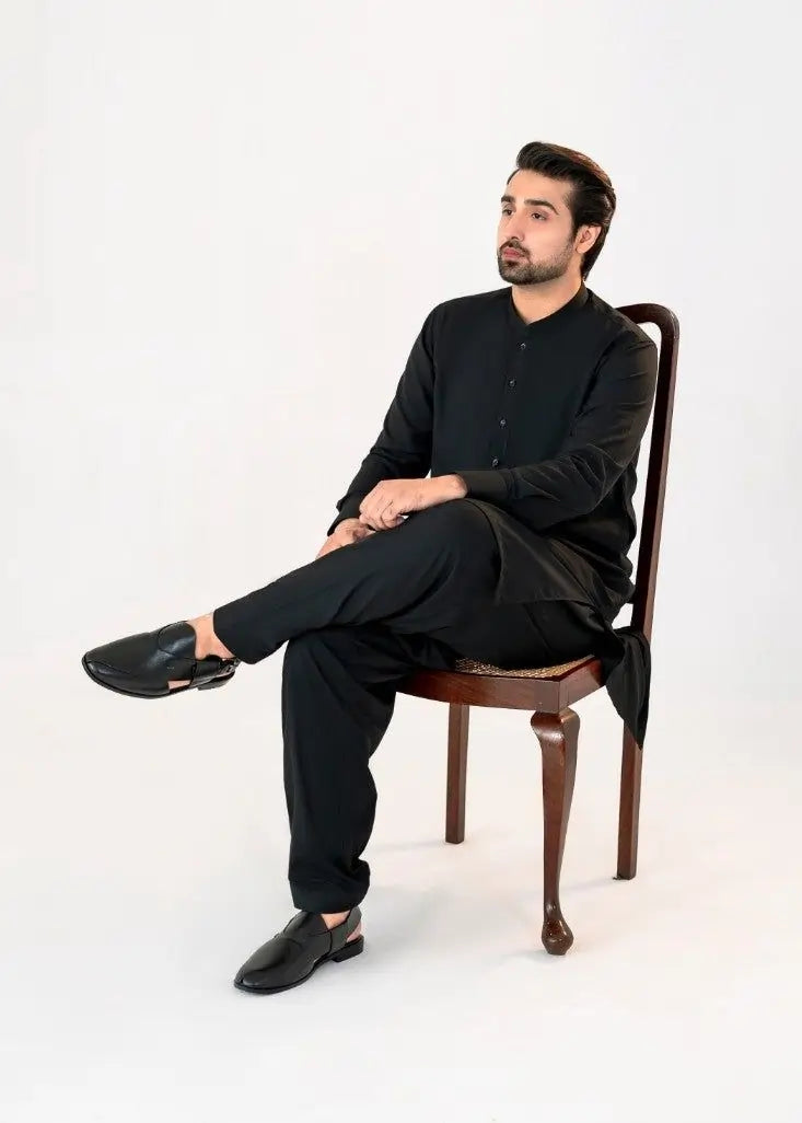 Jet Black by Libas-e-Yousaf's – Unstiched Men's Wash & Wear