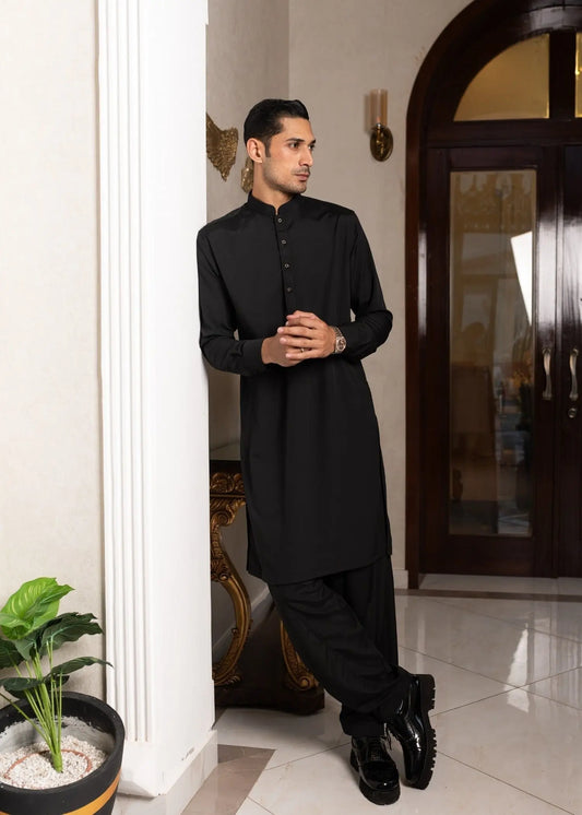 Jet Black by Libas-e-Yousaf's – Unstiched Men's Wash & Wear